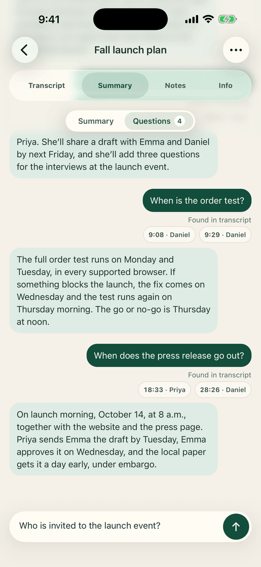 Vocatim: Chat with the recording