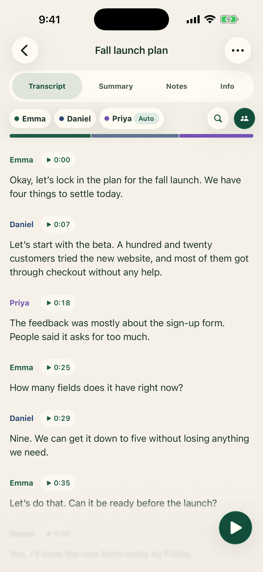 Vocatim: Transcript with speakers