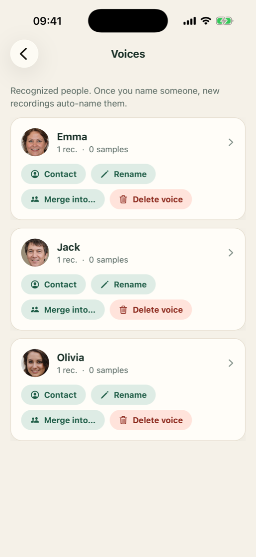 Vocatim recognised voices