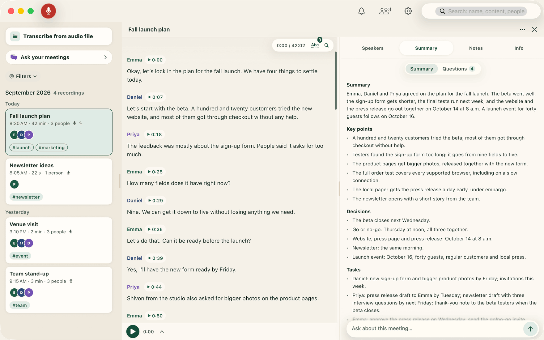 Vocatim: Also on your Mac